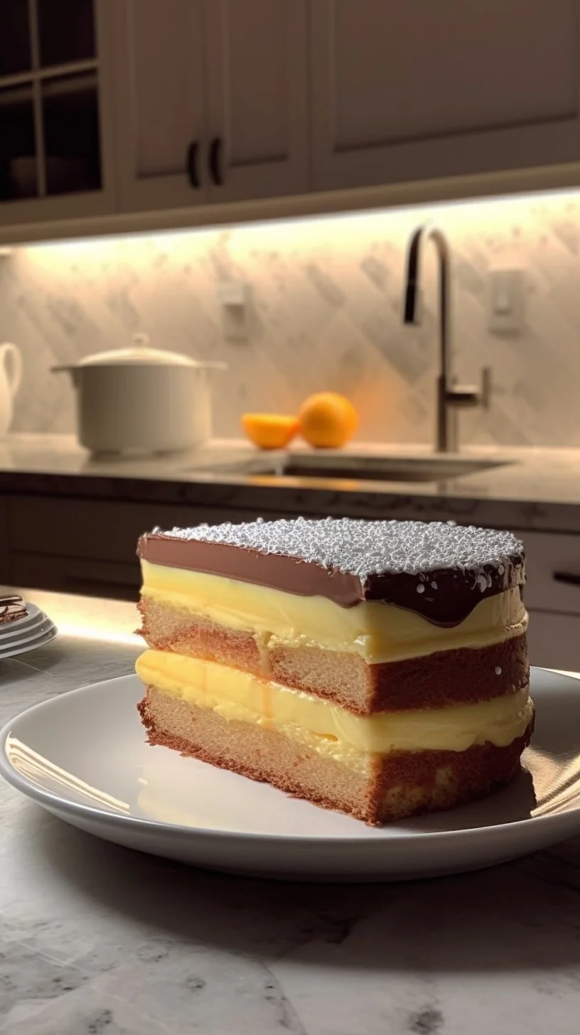 Dark Chocolate Orange Mousse Cake topped with citrus slices and chocolate shavings