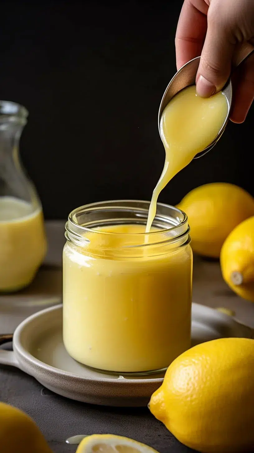 Bowl of easy homemade lemon curd with slices of lemon beside it