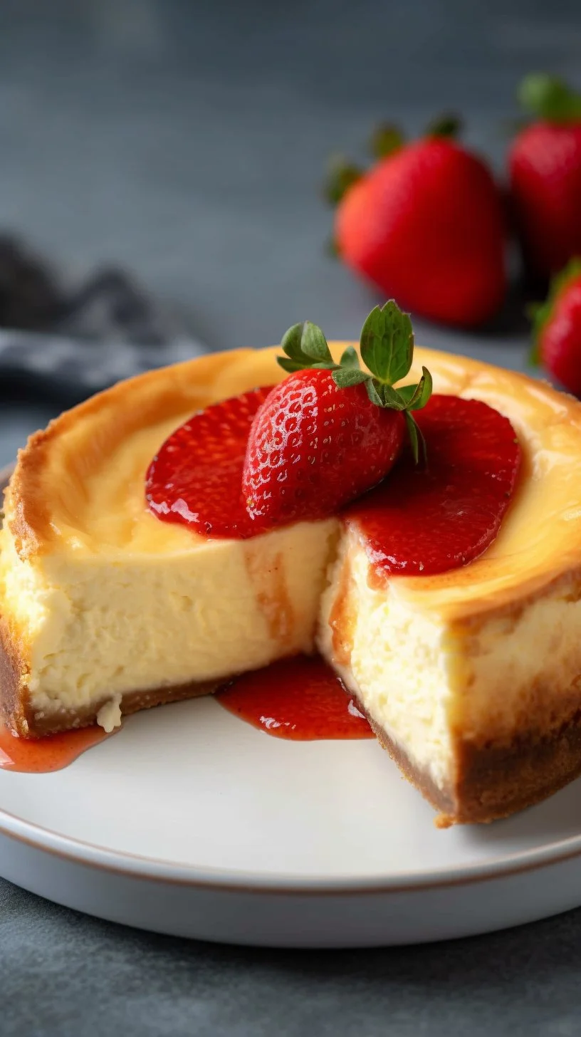 Delicious high protein cottage cheese cheesecake slice on a plate