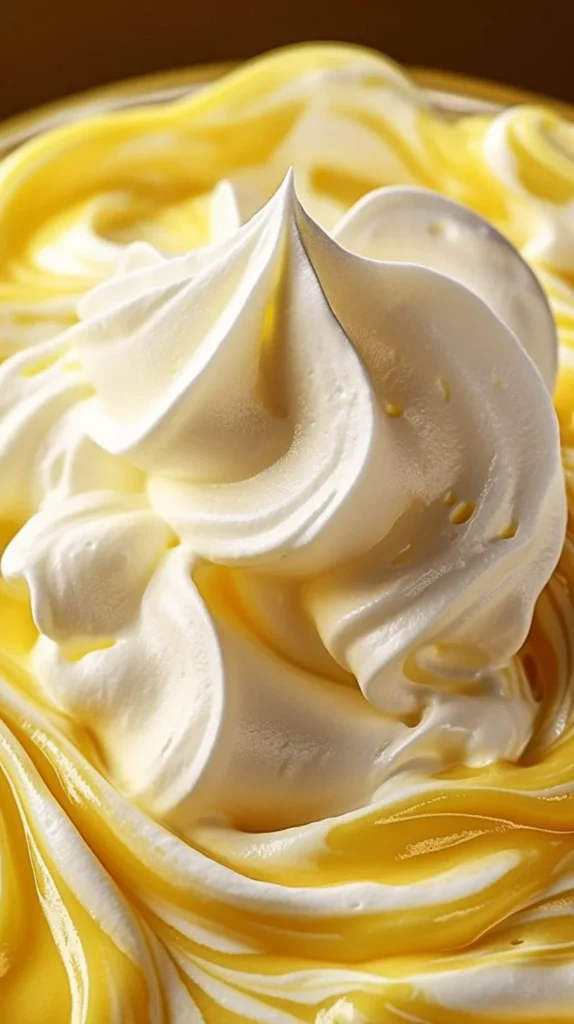 Delicious Lemon Fluff dessert served in a bowl with lemon slices
