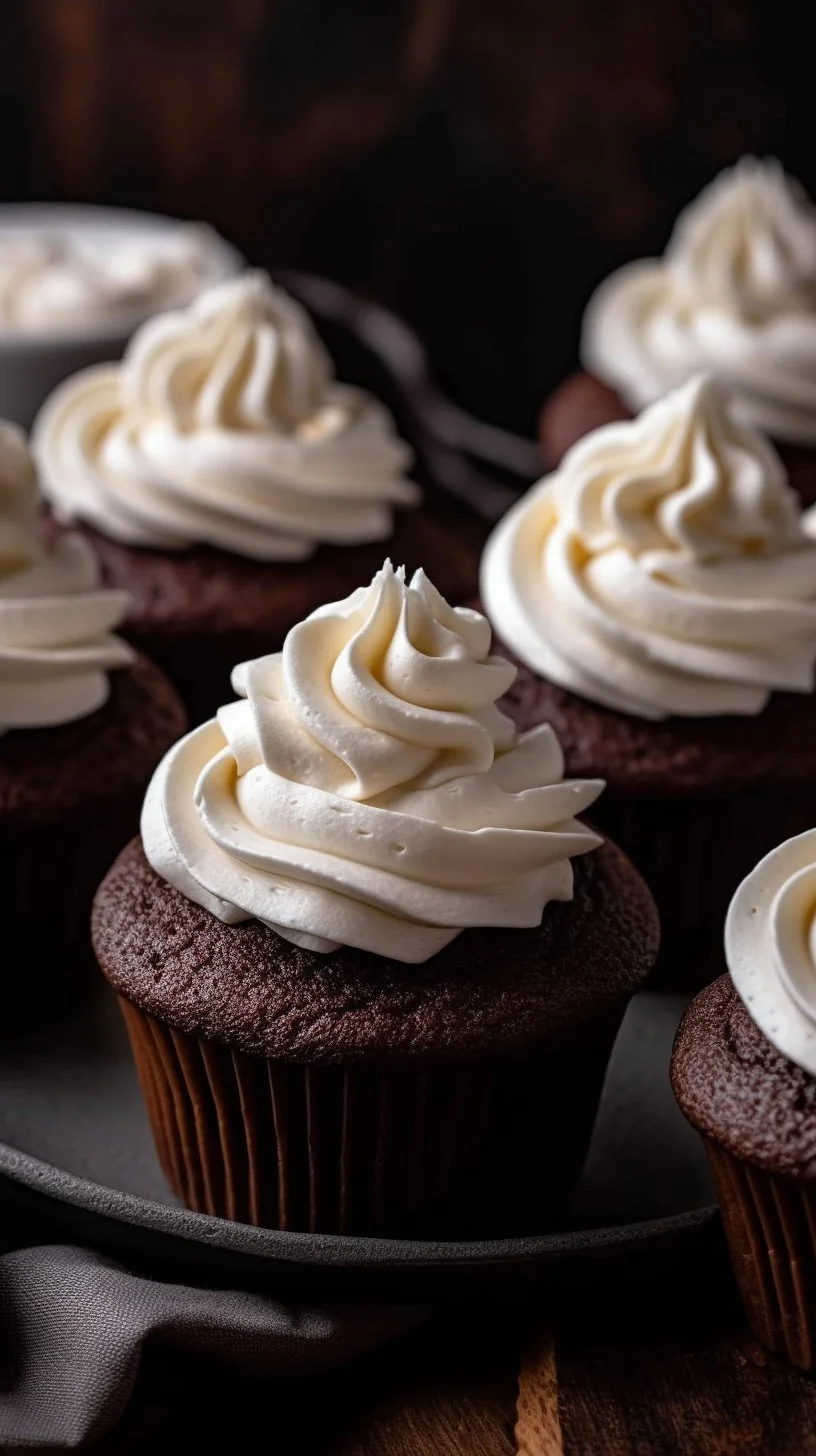 Delicious Marshmallow Buttercream frosting on a decorated cupcake