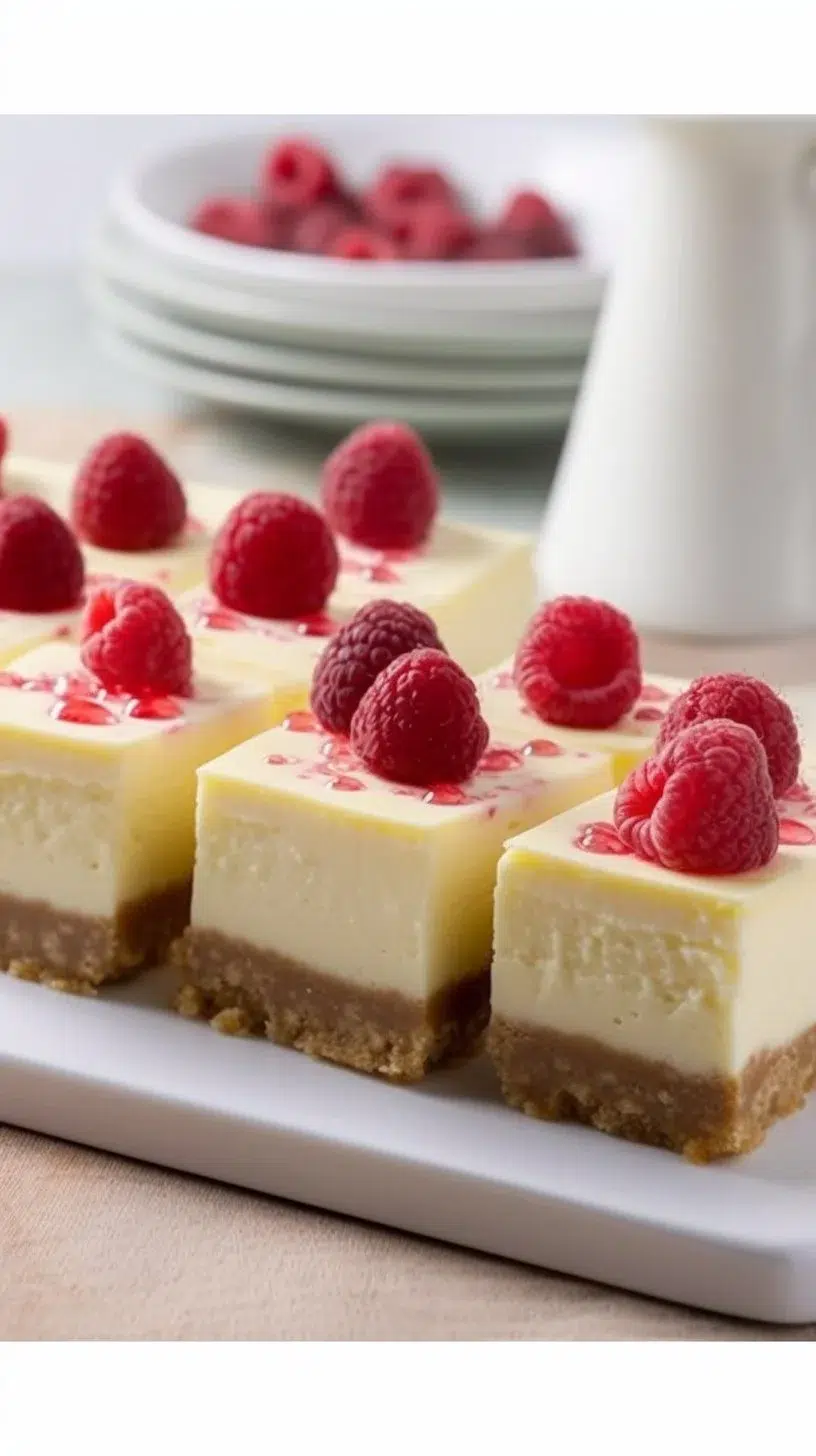 Delicious no-bake cheesecake topped with fresh berries
