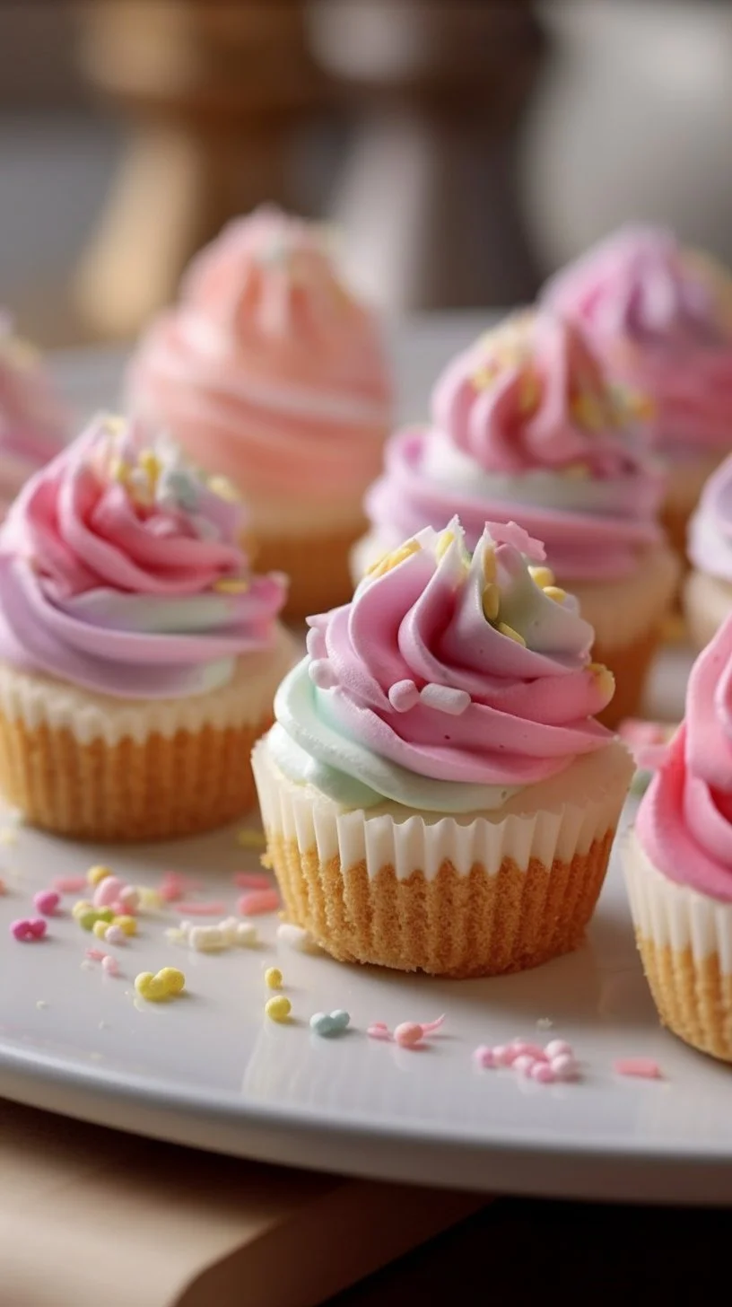 No-bake pink velvet cheesecake bites on a white plate with a fork
