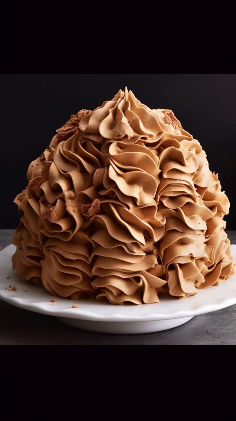 Delicious Nutella Buttercream frosting on a cupcake