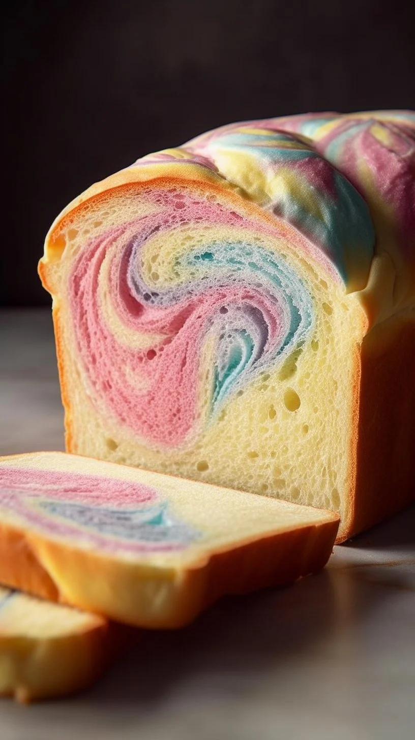 Pastel swirl cloud bread, a fluffy low-carb treat for dessert lovers.