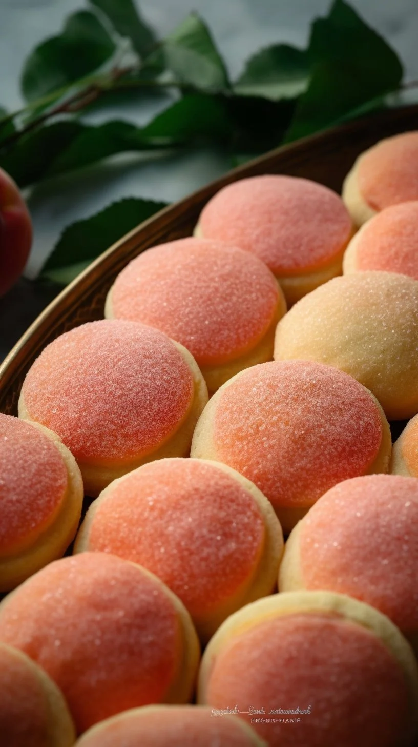 Homemade peach cookies with juicy peaches and a golden crust