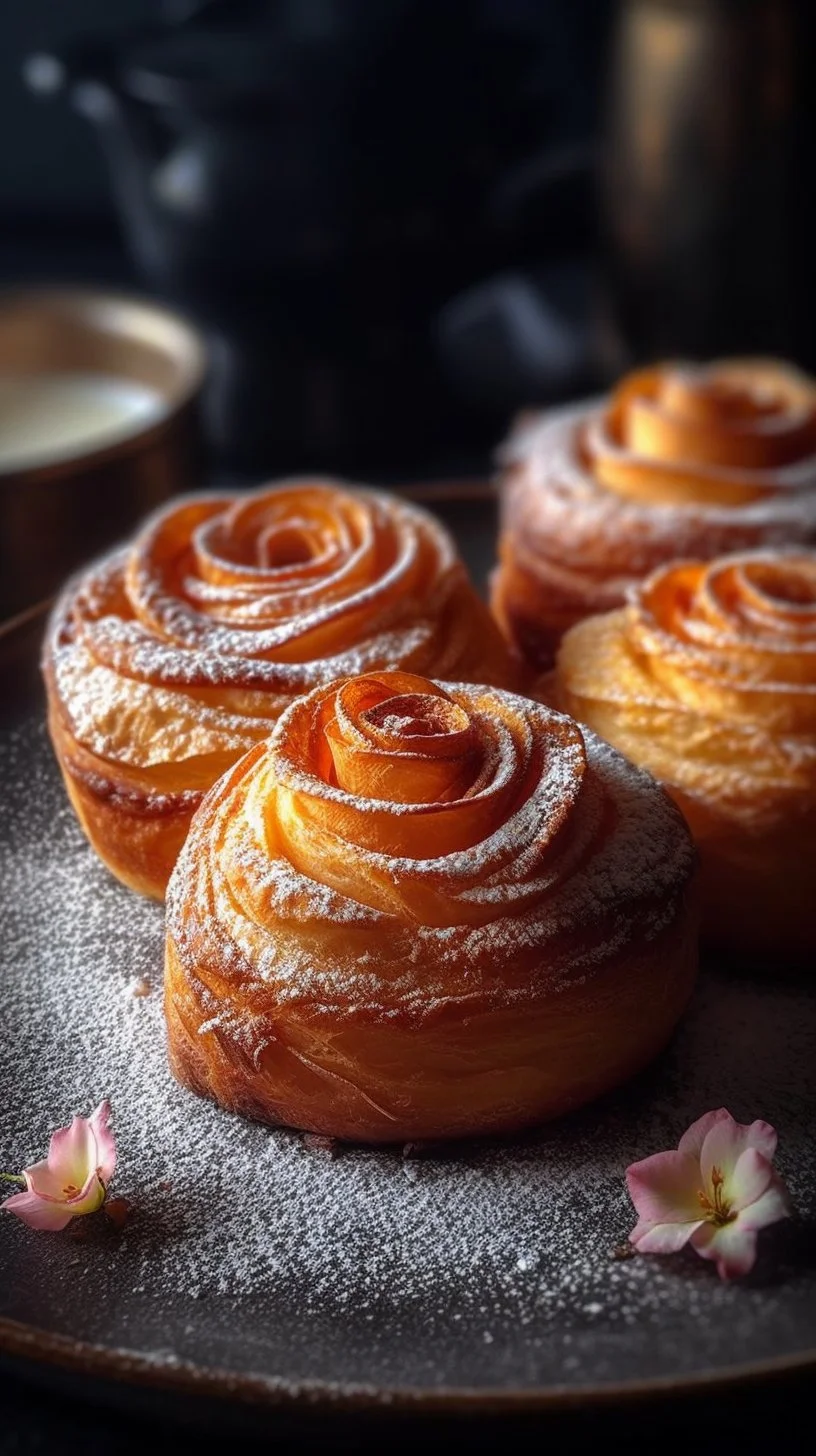 Puff pastry cinnamon cruffins - flaky and delicious pastry dessert with cinnamon filling