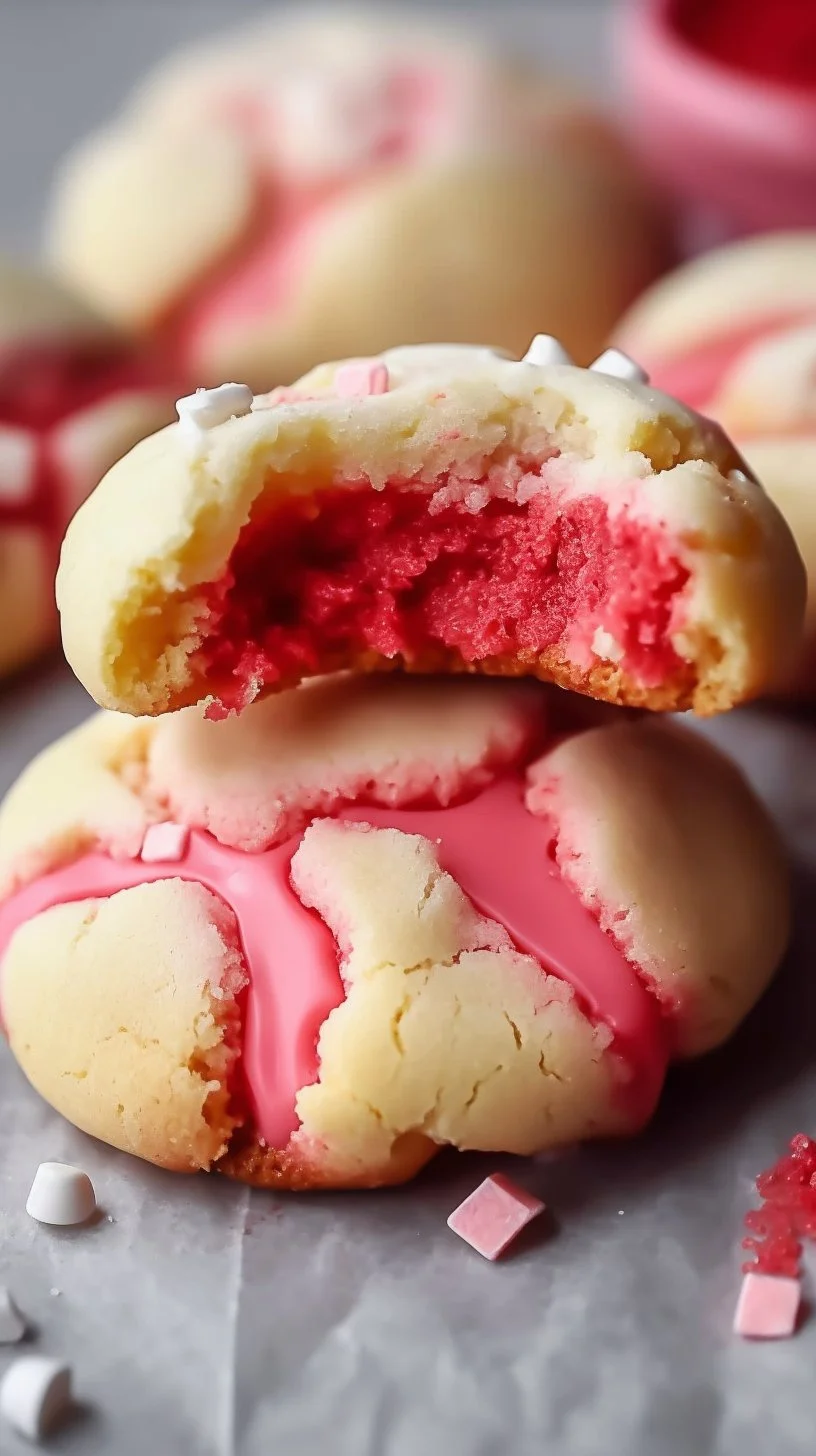 Soft strawberry cheesecake cookies with fresh strawberries and creamy frosting