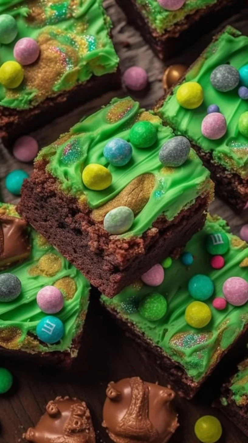 Delicious St. Patrick's Day brownies and festive dessert bars