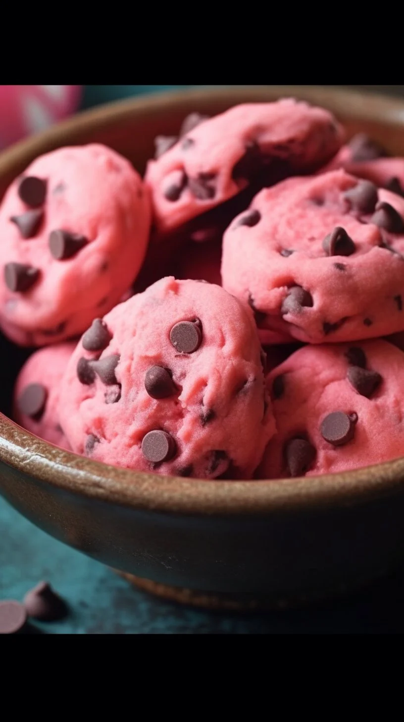 Delicious strawberry cookies made from cake mix