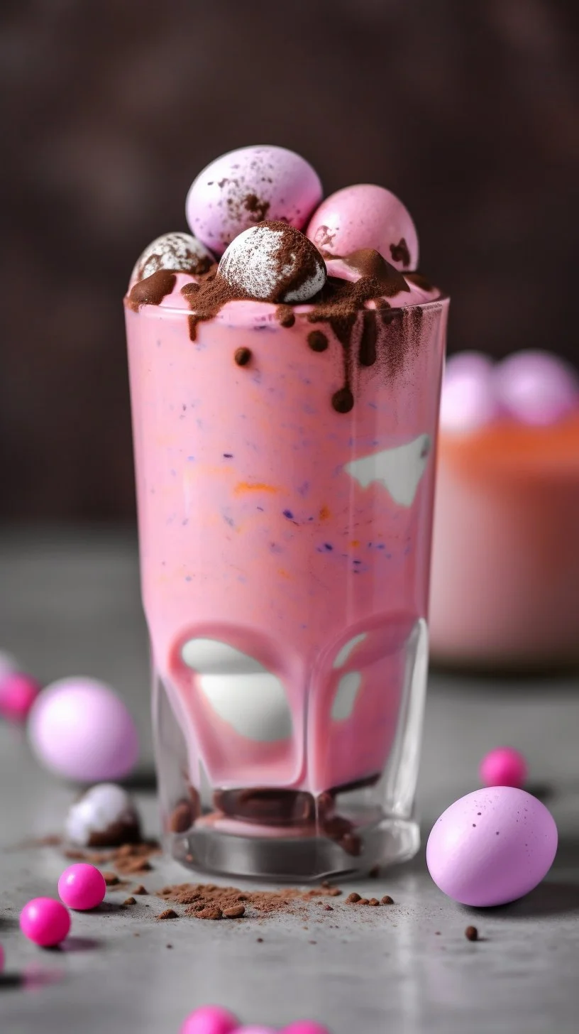 Strawberry Dalgona Coffee topped with whipped cream and strawberries