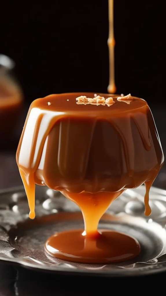Delicious homemade vegan caramel sauce in a jar