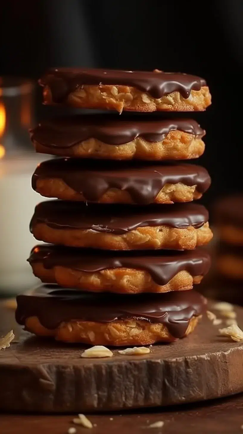 Tray of Traditional Hobnobs Biscuits with a cup of tea