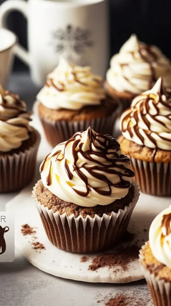 Vegan Tiramisu Cupcakes topped with cocoa and coffee for a rich flavor