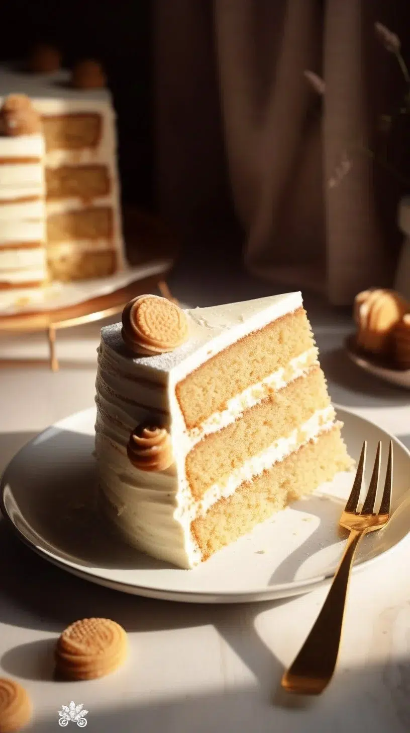 Vegan Vanilla Oreo Cake topped with crushed Oreos and vanilla frosting