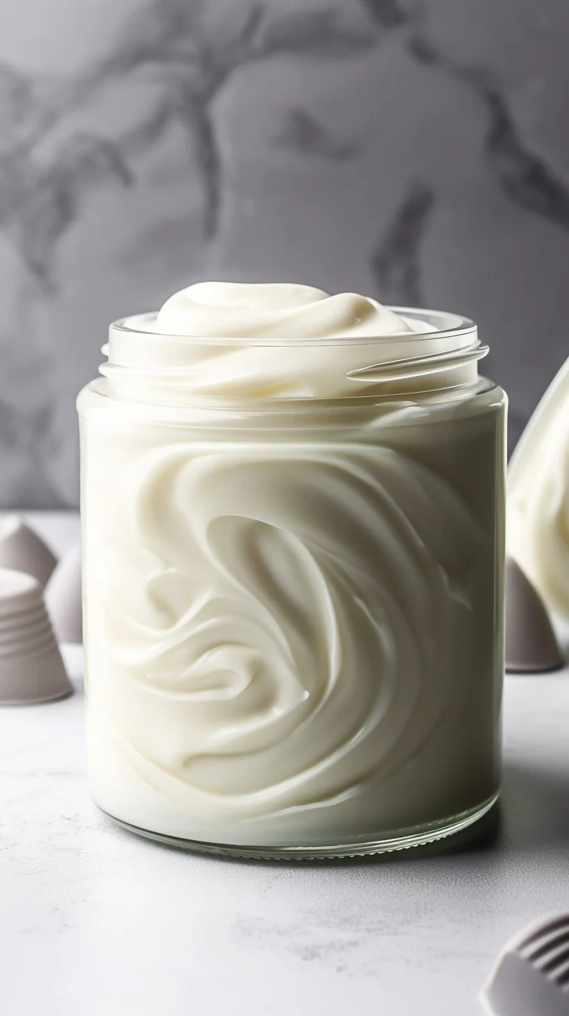 Delicious white chocolate ganache drizzled over a dessert