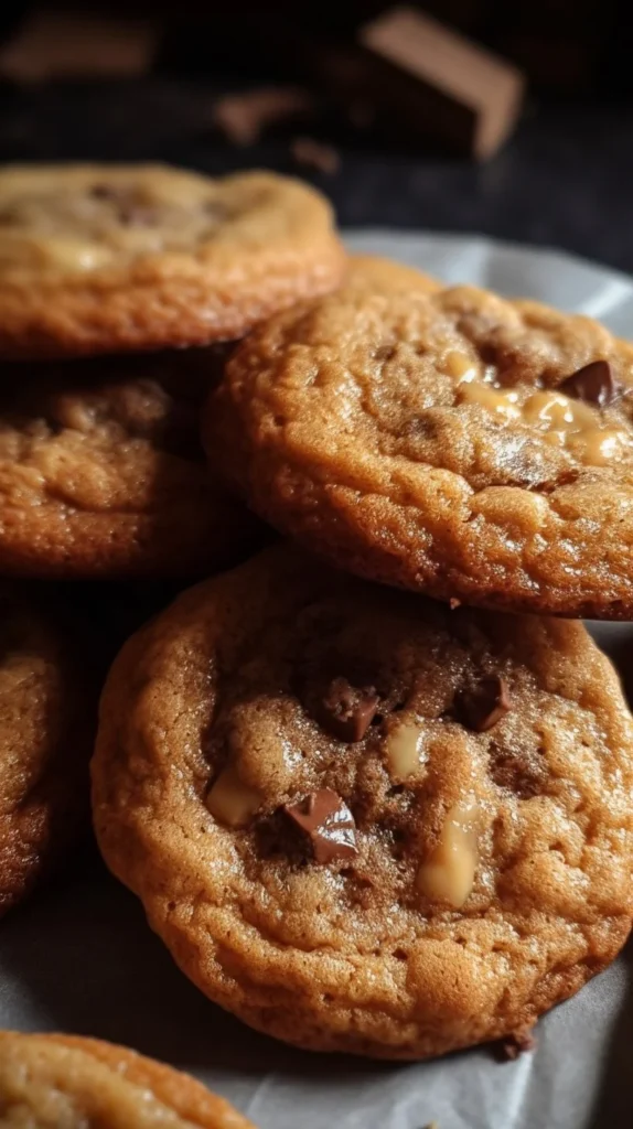 Homemade Banana Bread Cookies on a plate, baked to golden perfection.