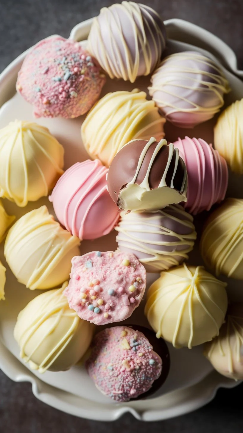 Delicious banana pudding truffles served on a platter.