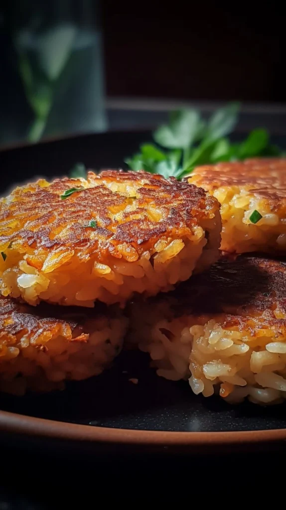 Crispy homemade Cauliflower Hash Browns served on a plate