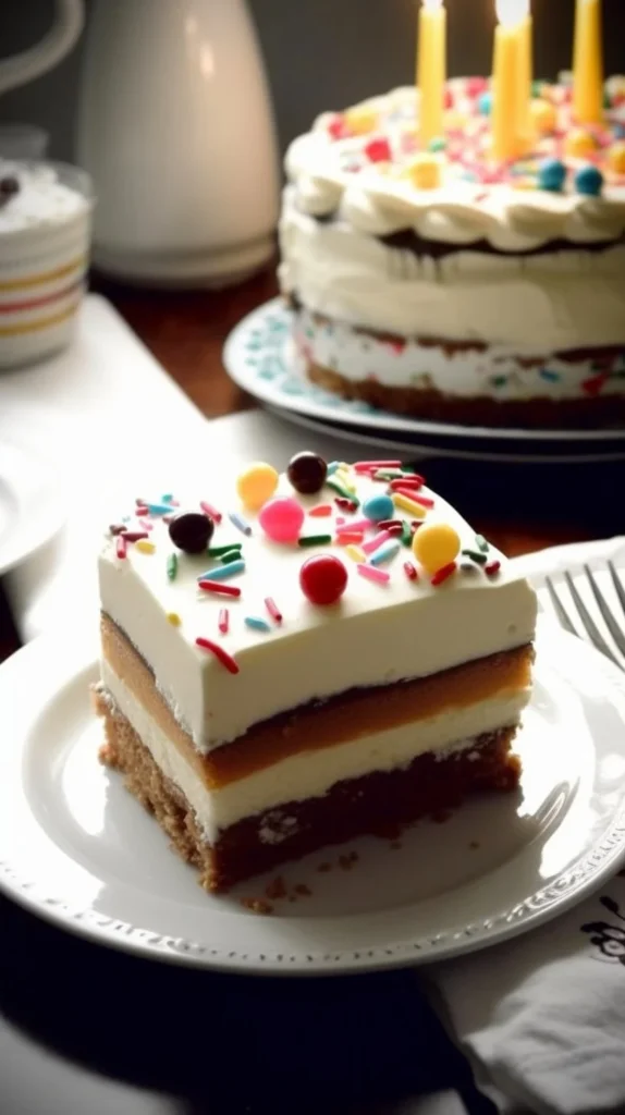 Delicious and beautifully decorated birthday cake for celebrations