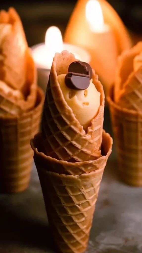 Delicious campfire cones filled with sweet treats, perfect for outdoor fun.