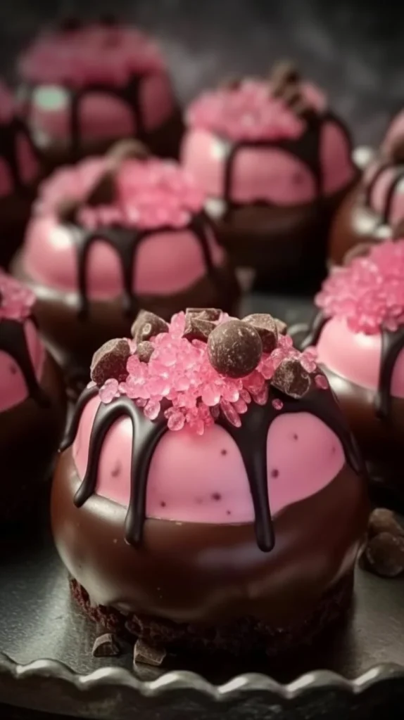 Chocolate Chip Cookie Dough Brownie Bites on a plate