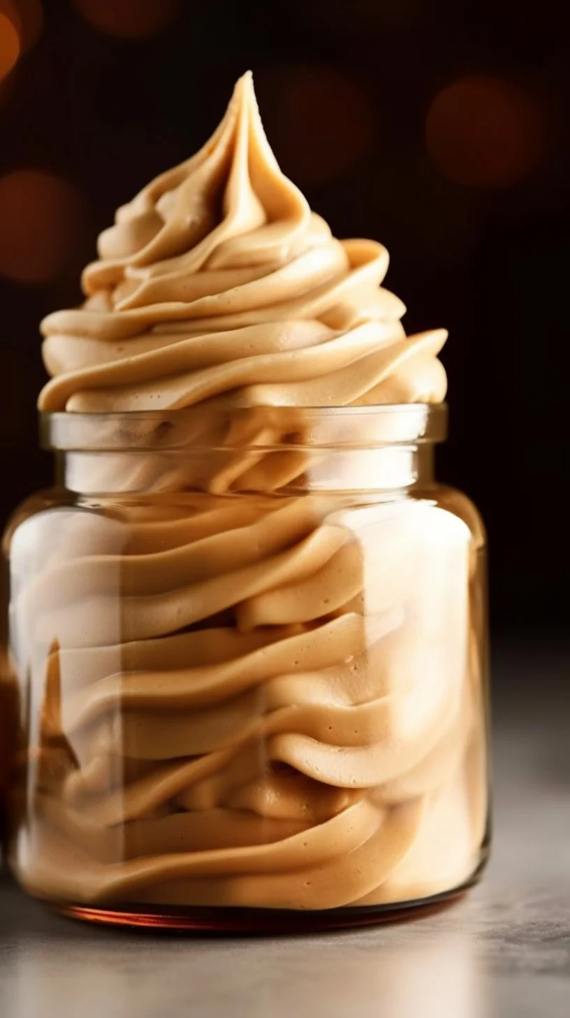 Delicious coffee frosting topping on a chocolate cupcake