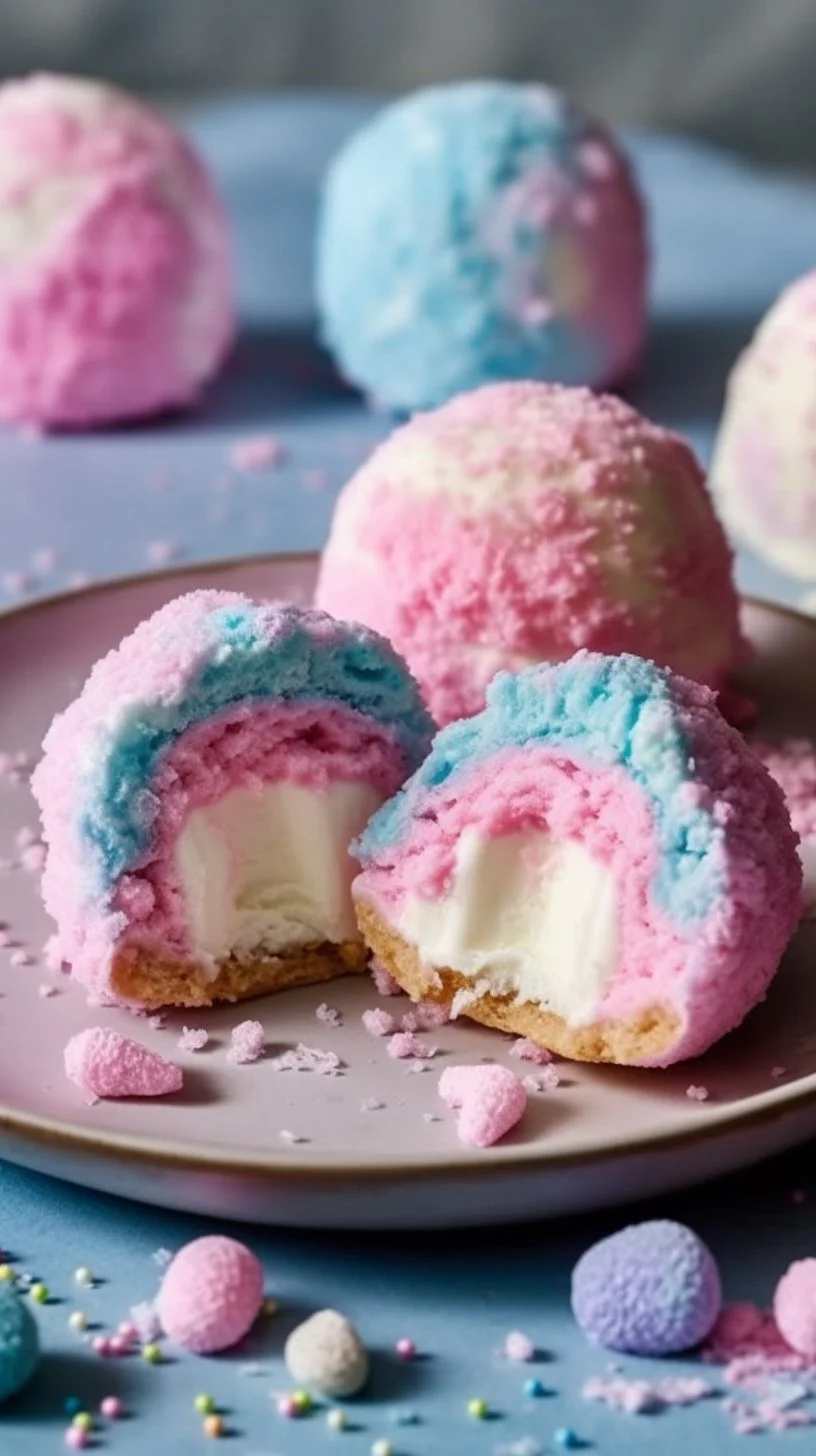 Delicious Cotton Candy Cheesecake Bombs for a sweet treat.