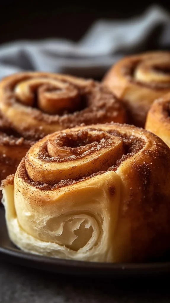 Delicious cream cheese cinnamon roll pillows fresh out of the oven