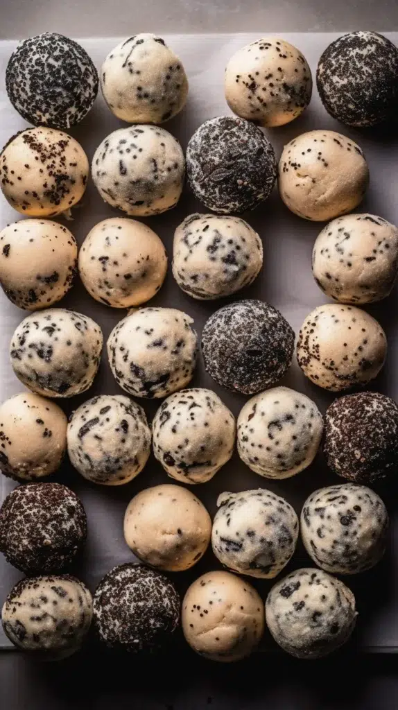 Cream Cheese Oreo Protein Balls ready to be enjoyed as a healthy snack.