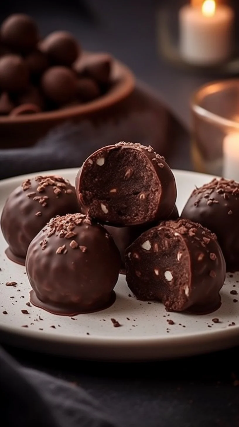 Healthy date brownie balls made with natural ingredients