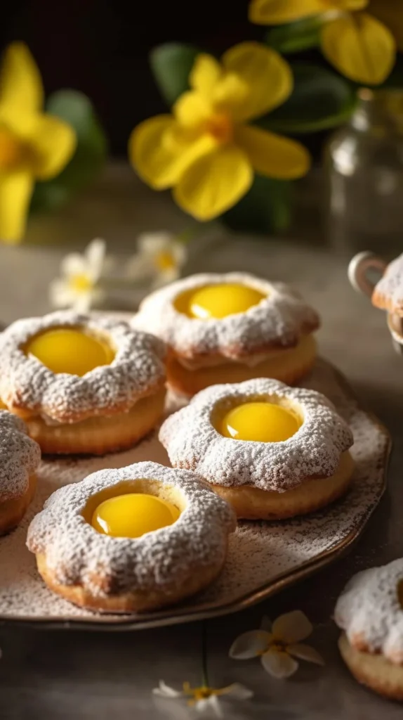 Delicious easy lemon curd tartlets served on a dessert plate