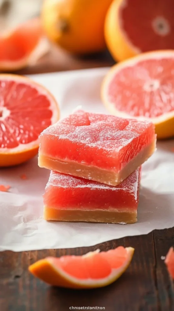 Delicious homemade grapefruit bars topped with a citrus glaze