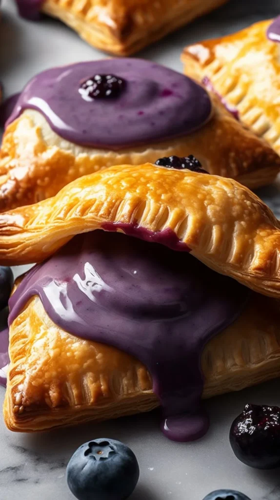 Homemade blueberry pop tarts baked to perfection