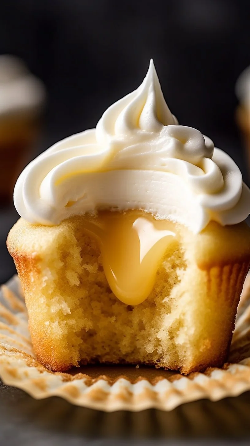 Delicious Honey Peach Cream Cheese Cupcakes topped with creamy frosting