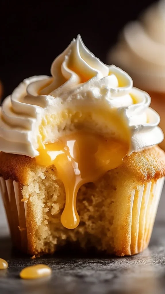 Delicious honey peach cream cheese cupcakes topped with fresh peach slices