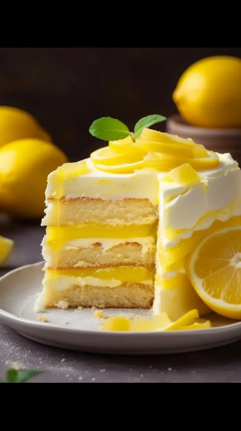 Delicious lemon tiramisu dessert with layers of cream and lemon zest