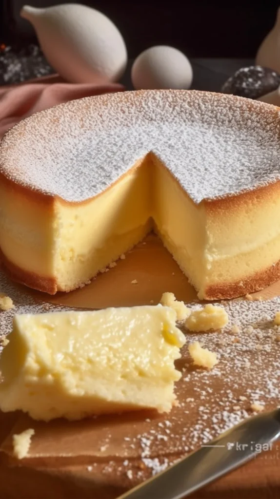 Slice of Magic Layer Cake showcasing its three distinct layers
