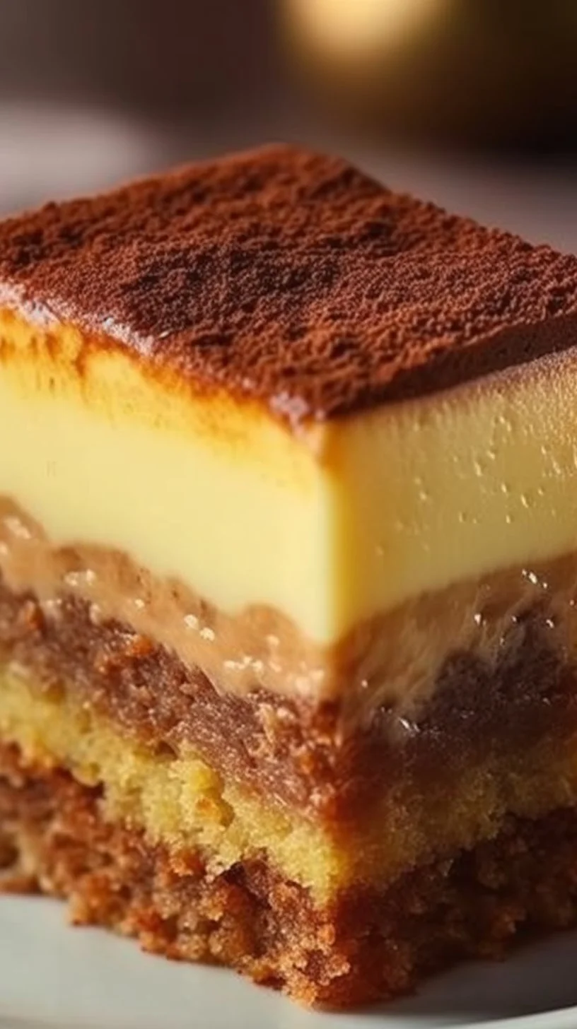 Delicious mallow pudding milk tart served with a garnish