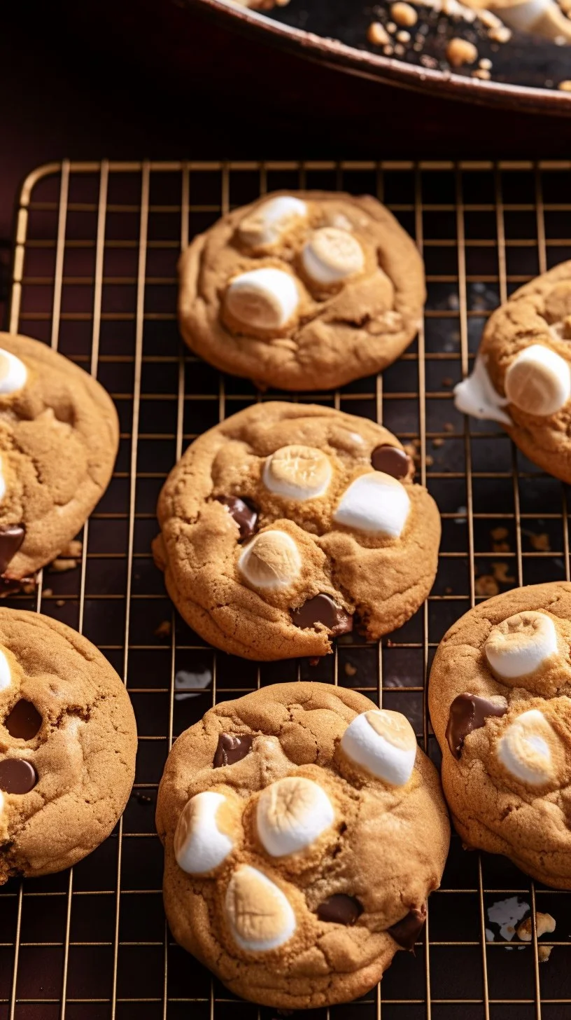 Gluten-free peanut butter marshmallow cookies on a plate