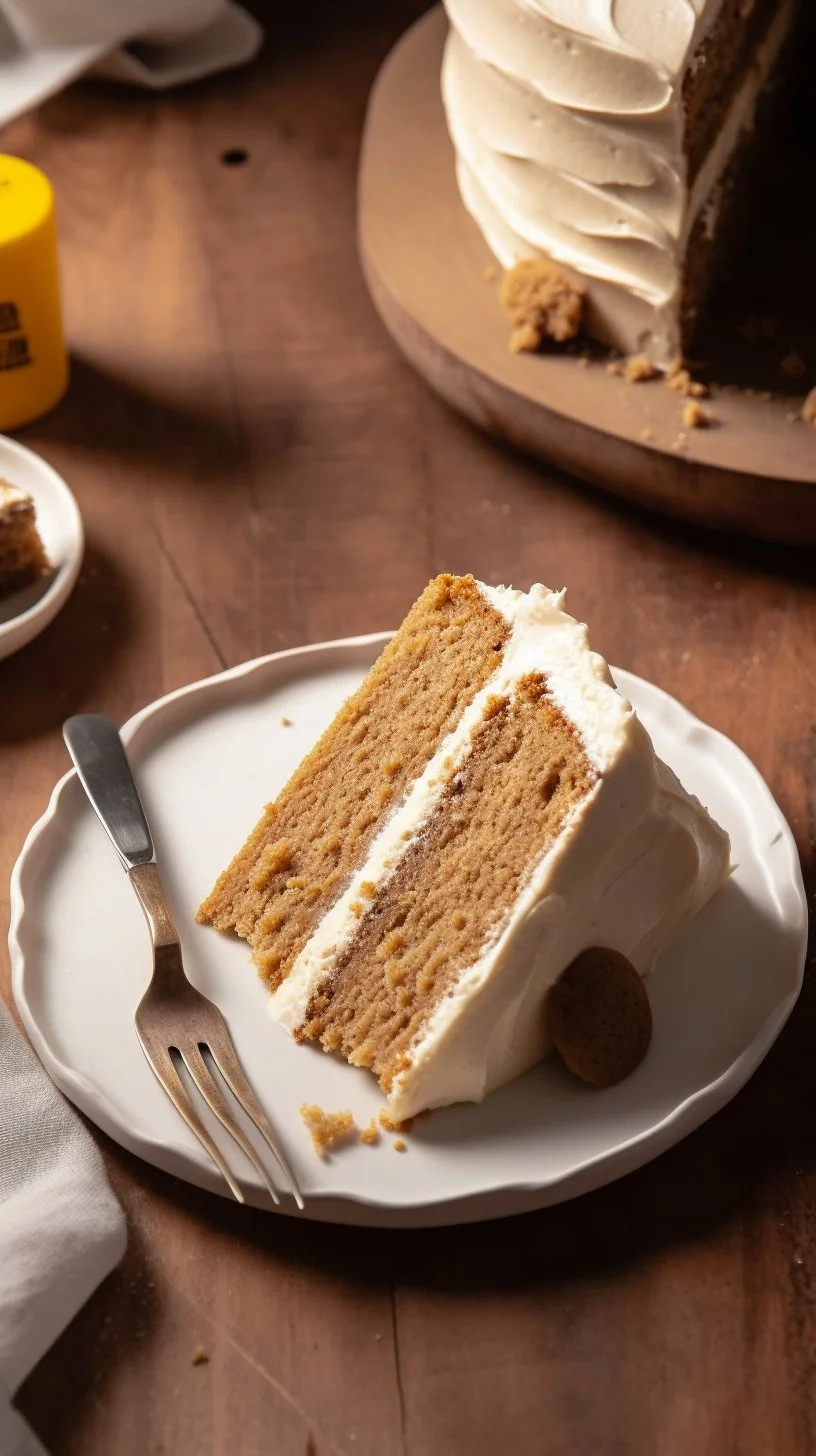 Oatmeal cream pie cake topped with creamy filling and oatmeal cookie layers