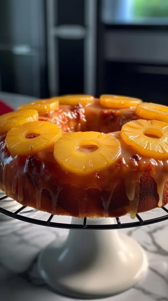 Delicious homemade Pineapple Pound Cake with a golden crust and pineapple chunks