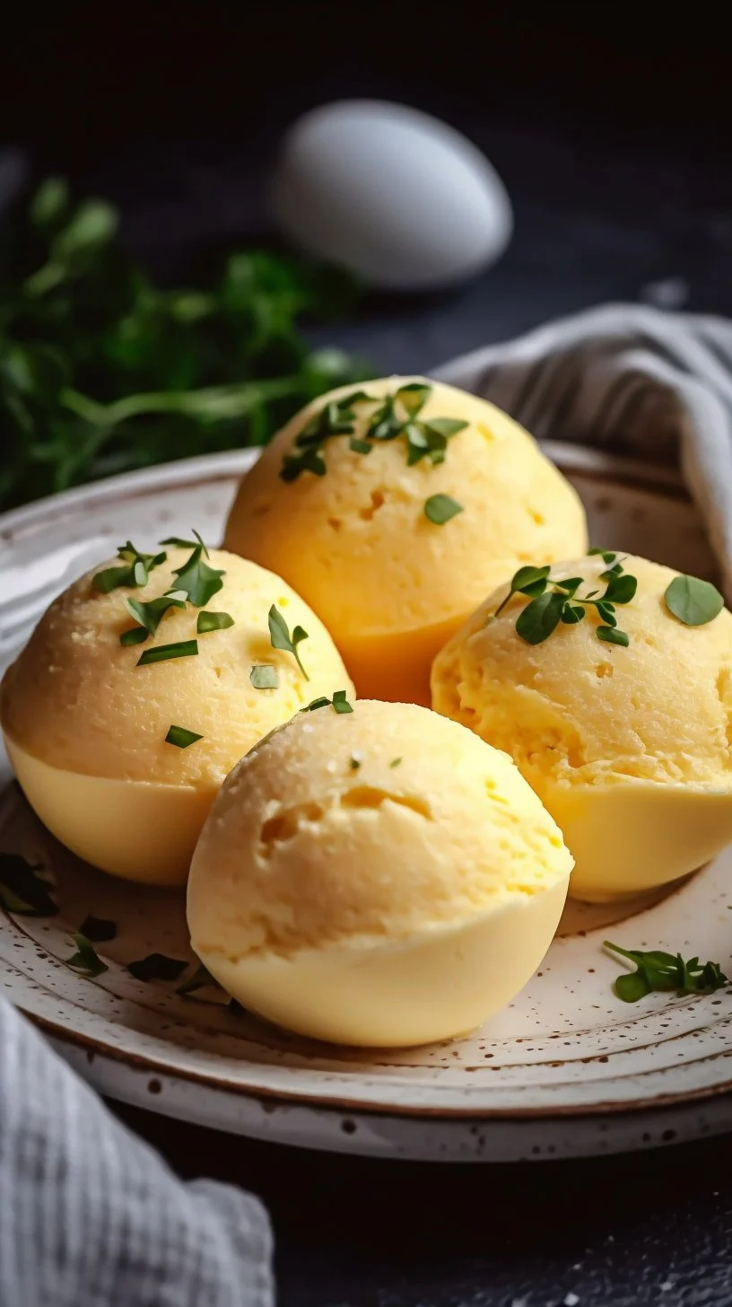 Delicious ricotta egg bites garnished and ready to eat