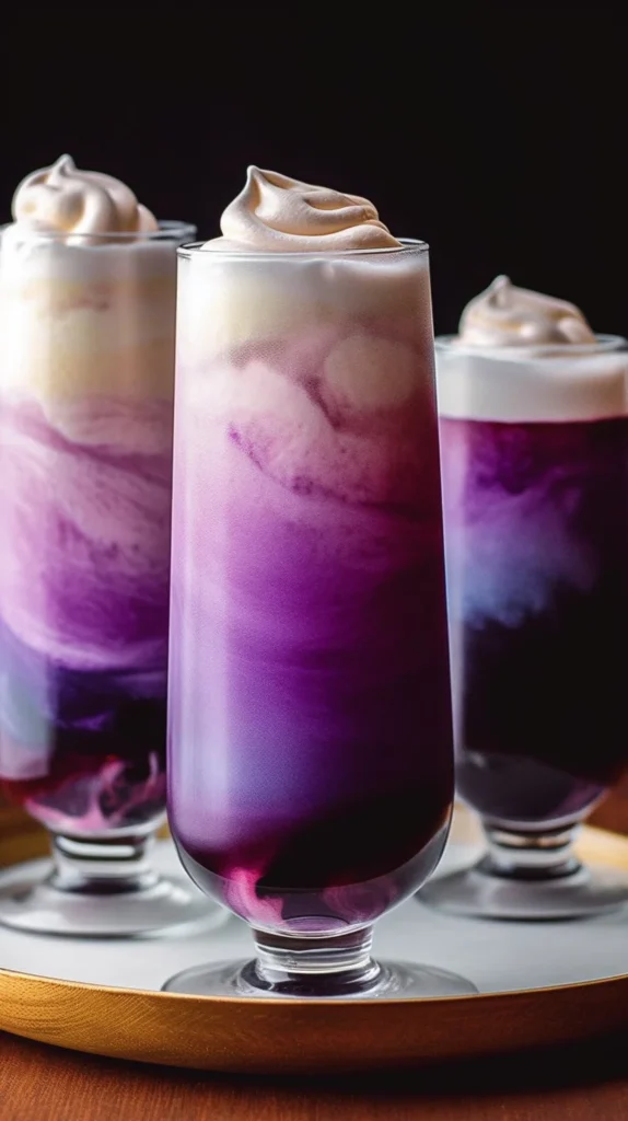 Refreshing Sugar Free Blueberry Italian Cream Soda in a glass with ice