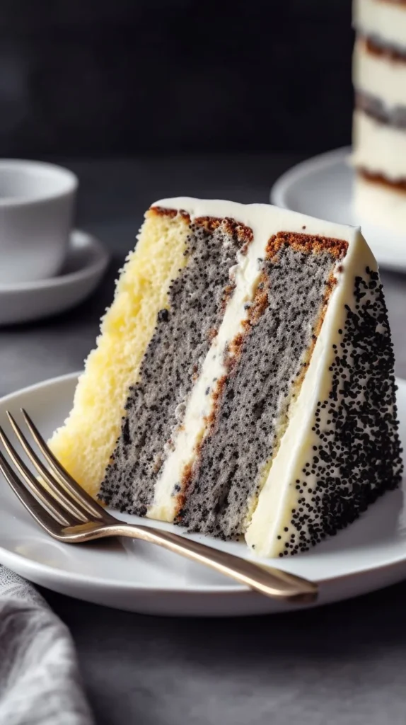 Elegant Velvet Earl Grey Layer Cake with tea-infused frosting and decorations.