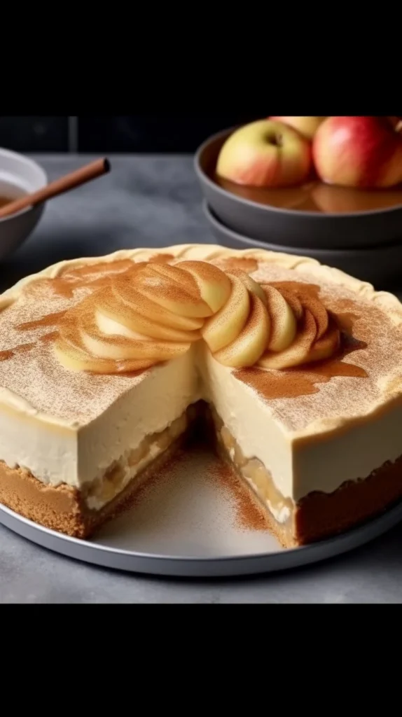 Delicious Apple Smudge Cake with spiced apples and creamy frosting