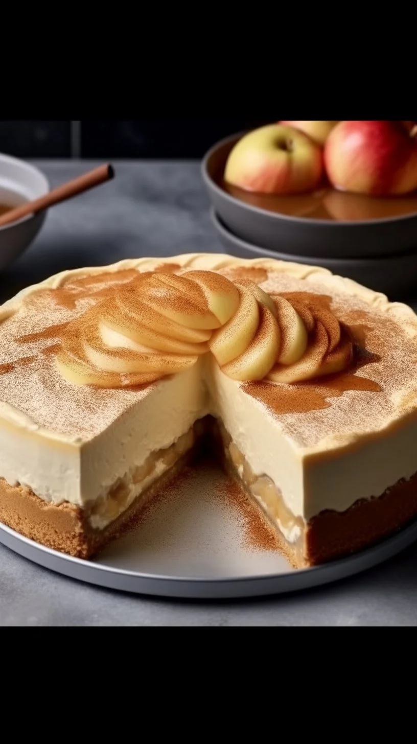Delicious Apple Smudge Cake with spiced apples and creamy frosting