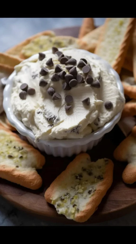 Delicious cannoli dip served with crispy waffle cones