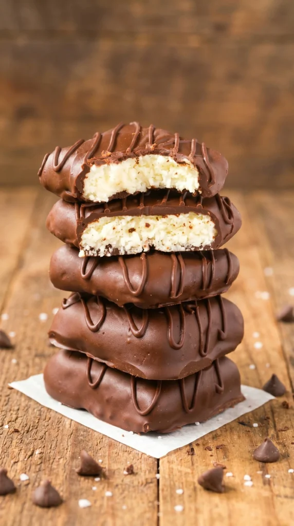 Delicious homemade Chocolate Coconut Bars with rich chocolate and coconut topping