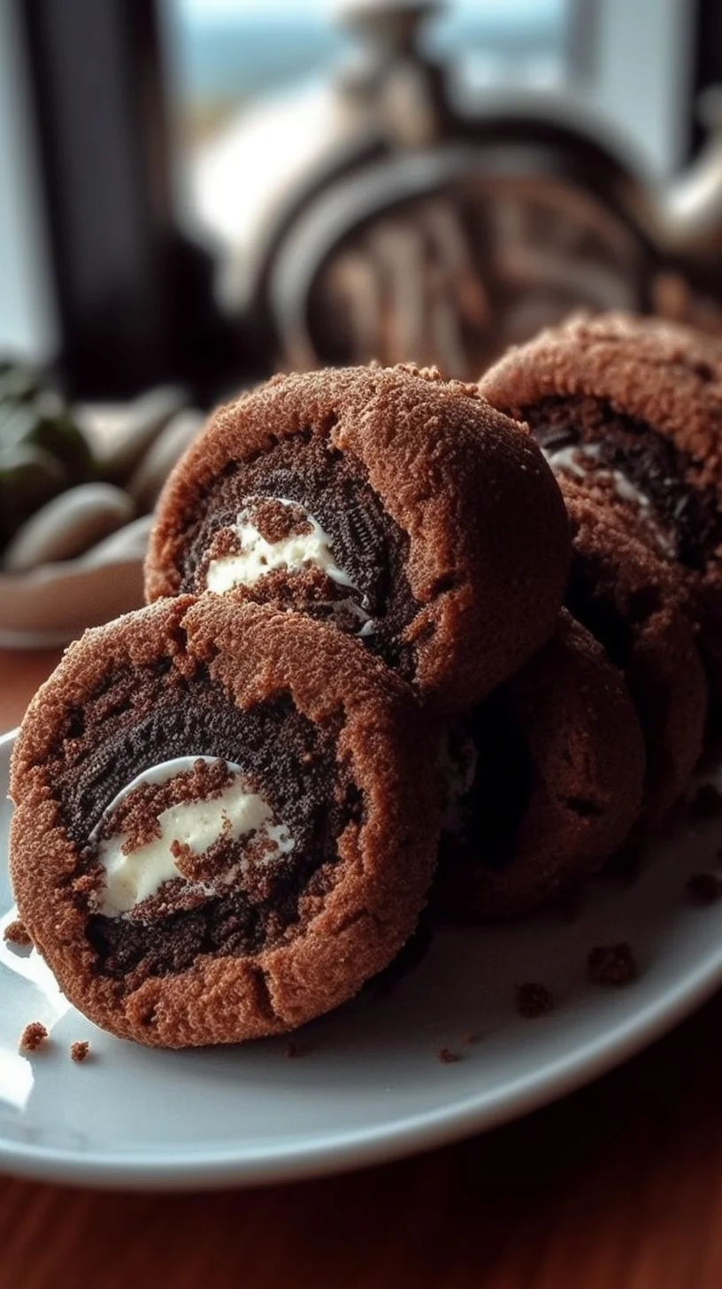 Plate of delicious Chocolate Snickerdoodles with a dusting of cinnamon sugar